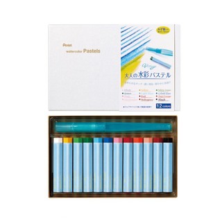 【CHL】PENTEL VISTAGE 大人的水彩 水彩粉蠟筆 水溶性蠟筆 水性蠟筆 24色組 附水筆