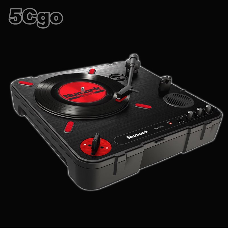 5Cgo【發燒友】Numark露瑪PT01 usb可擕式搓碟小黑膠唱機7寸DJ磨盤打碟機 含稅