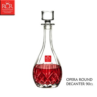 義大利RCR Opera 花瓶水晶雕花酒瓶 900mL 酒樽 水晶玻璃 酒器 床頭瓶
