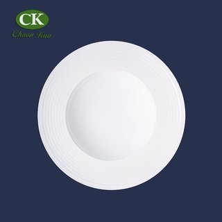CK全國瓷器 橫紋義大利麵盤 圓深盤 沙拉盤 濃湯盤 菜盤 陶瓷盤 11吋 12吋(420元)