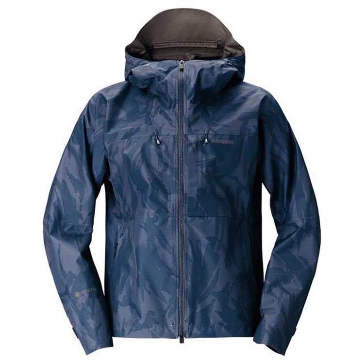 ◎百有釣具◎SHIMANO GORE-TEX機能防水釣魚夾克 連帽外套 RA-01JT 顏色:迷彩藍 規格:M/L/XL