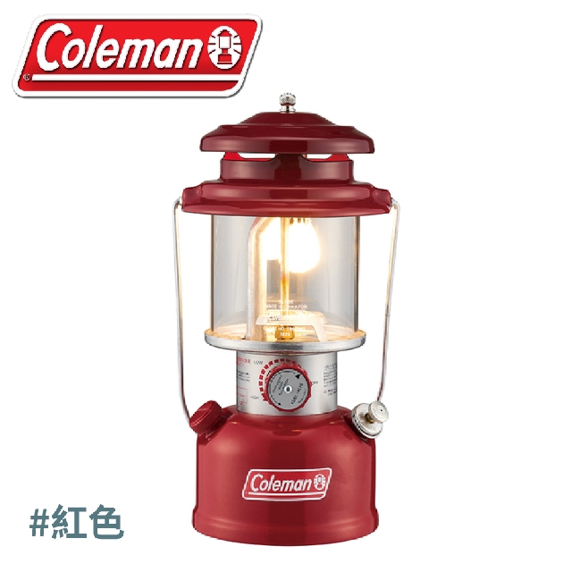 【Coleman 美國 單燈蕊氣化燈《紅》】CM-24001/汽化燈/氣化營燈/野營燈/露營燈/提燈/掛燈