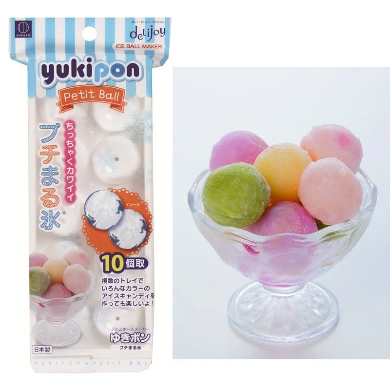 asdfkitty*日本製 小久保 圓球型製冰盒10連-小圓球 冰塊 果凍模型-也可做九龍球.糖果.羊羹.巧克力
