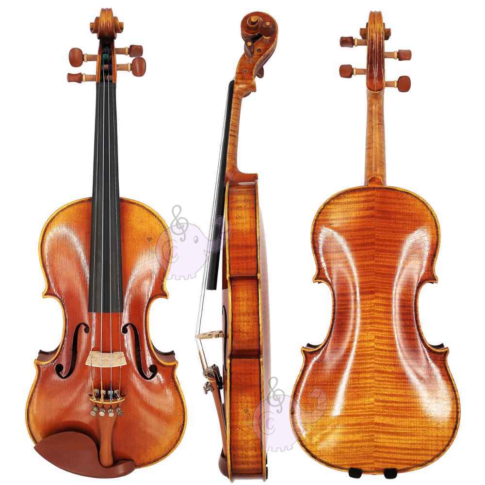 Elegant O1170 仿古手工虎背紋小提琴-愛樂芬音樂(82000元)