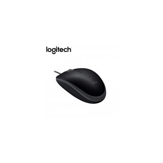 【Logitech 羅技】M110 靜音有線滑鼠 黑色