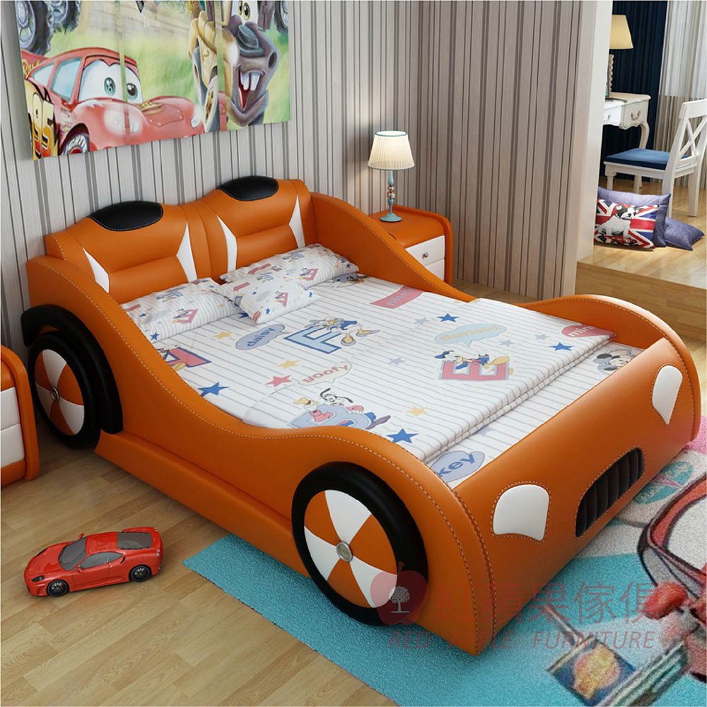 [紅蘋果傢俱] 跑車系列 JYS-015床架 跑車床 造型床 兒童床 跑車型床 軟包床 賽車床 超跑床