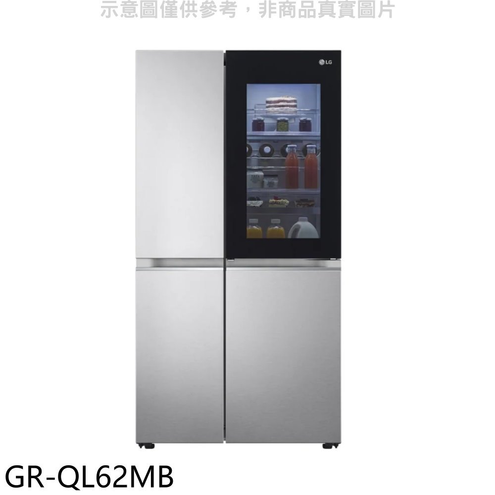 《可議價》LG樂金【GR-QL62MB】653公升敲敲看門中門對開冰箱(含標準安裝)