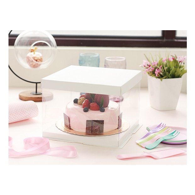 【CP08】8吋、透明蛋糕盒、生日蛋糕盒、單層總高18.3cm、多色可選