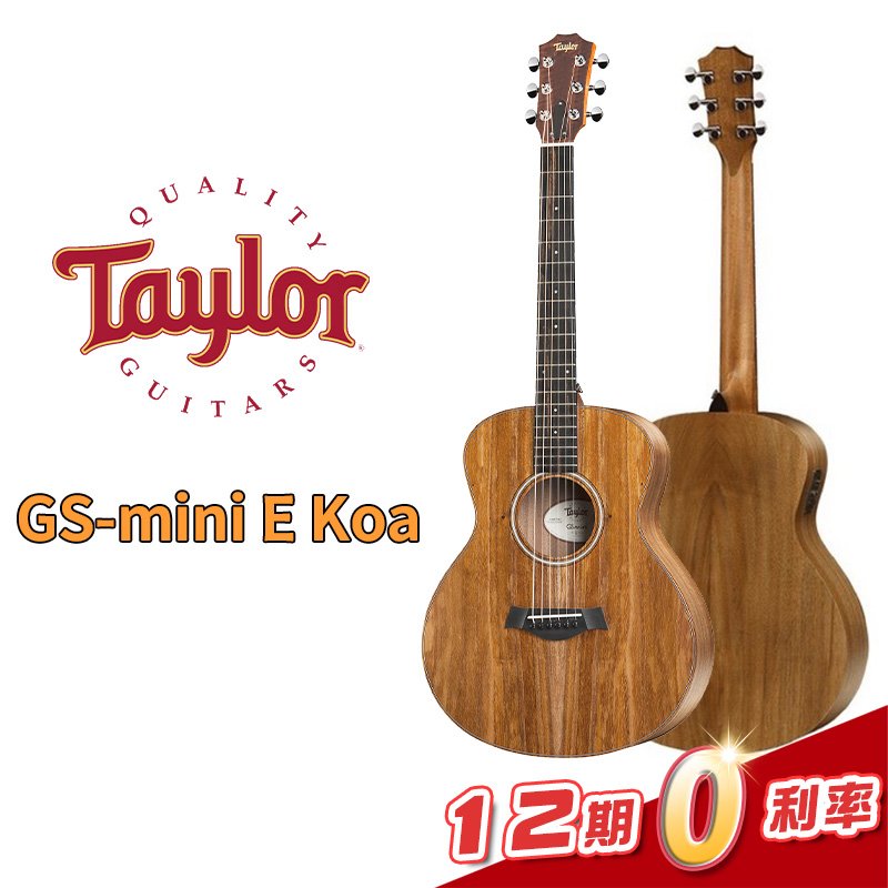 【金聲樂器】Taylor GS Mini-E-Koa 全夏威夷相思木 旅行電木吉他(附原廠吉他袋)