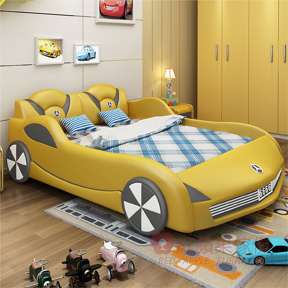 [紅蘋果傢俱] 跑車系列 JYS-022床架 跑車床 造型床 兒童床 跑車型床 軟包床 賽車床 超跑床