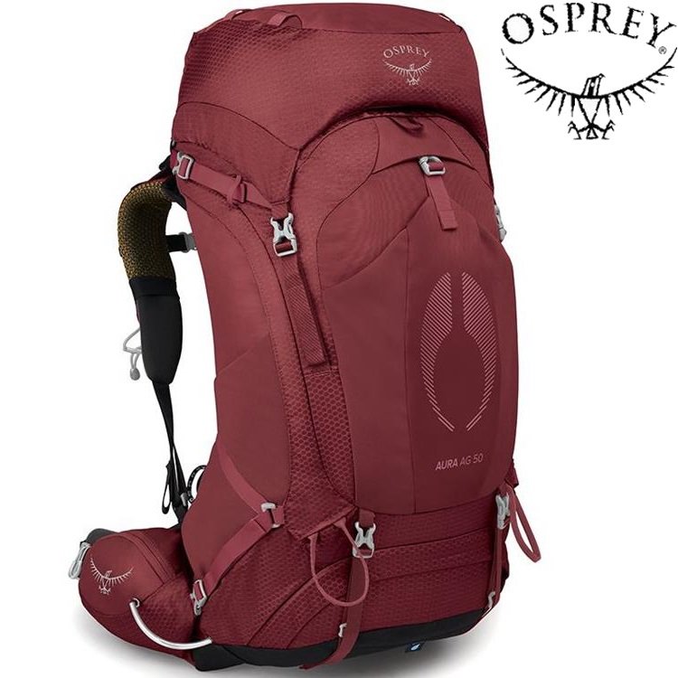 Osprey Aura AG 50 女款 登山背包 50升 (NEW) 莓果冰沙 Berry Sorbet Red