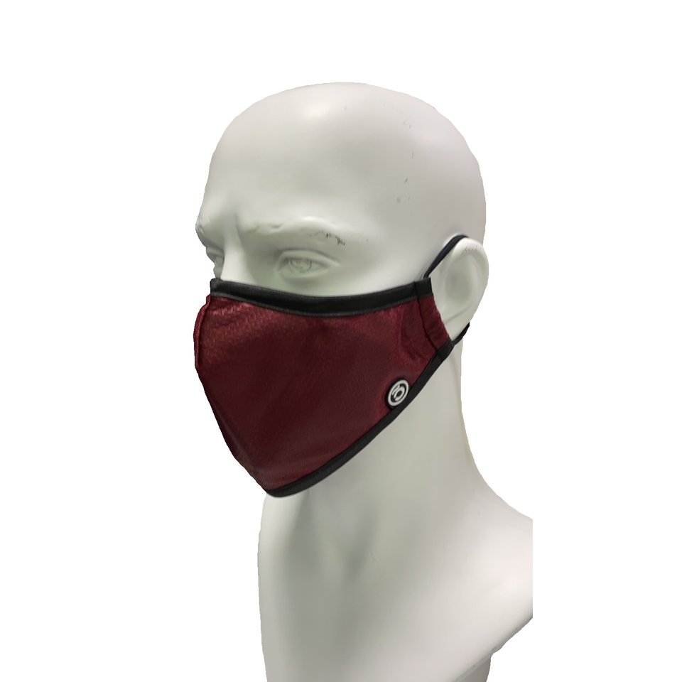 抗過敏--防疫尖兵亮皮酒紅-可水洗滅菌立體防疫口罩、運動口罩、兒童口罩、防飛沫病毒布口罩。遠紅外線、抗過敏源