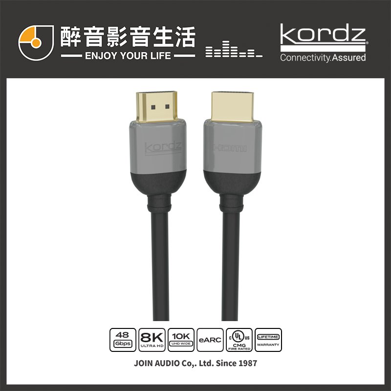 【醉音影音生活】澳大利亞 Kordz PRS4 (1.5m) 4K/8K/10K HDMI影音訊號線.工業級防火認證.台灣公司貨