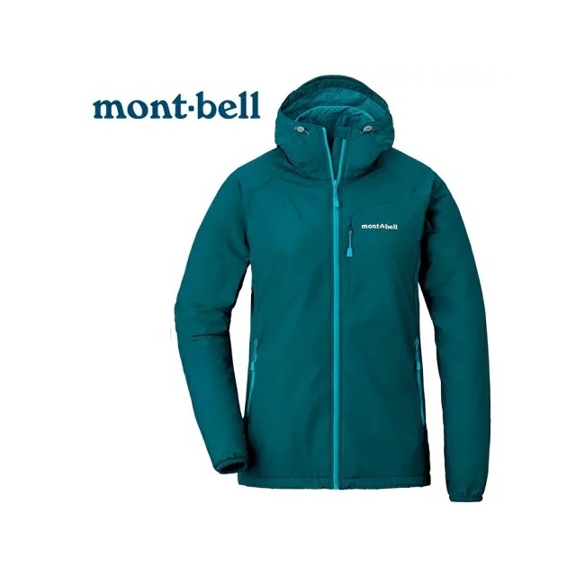├登山樂┤日本 mont-bell light shell parka 女款連帽風衣 灰藍色 # 1106646MALD