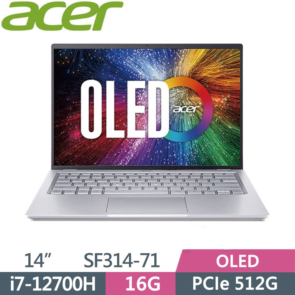 【hd數位3c】Acer SF314-71-7659〈銀〉i7-12700H/16G/512G/Iris Xe/OLED【Intel EVO認證】【下標前請先詢問 有無庫存】