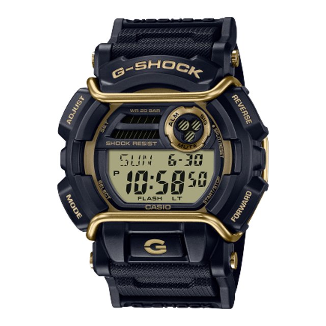 CASIO 卡西歐G-SHOCK GD-400GB-1B2 時尚嘻哈電子婉錶/黑金 49.7mm