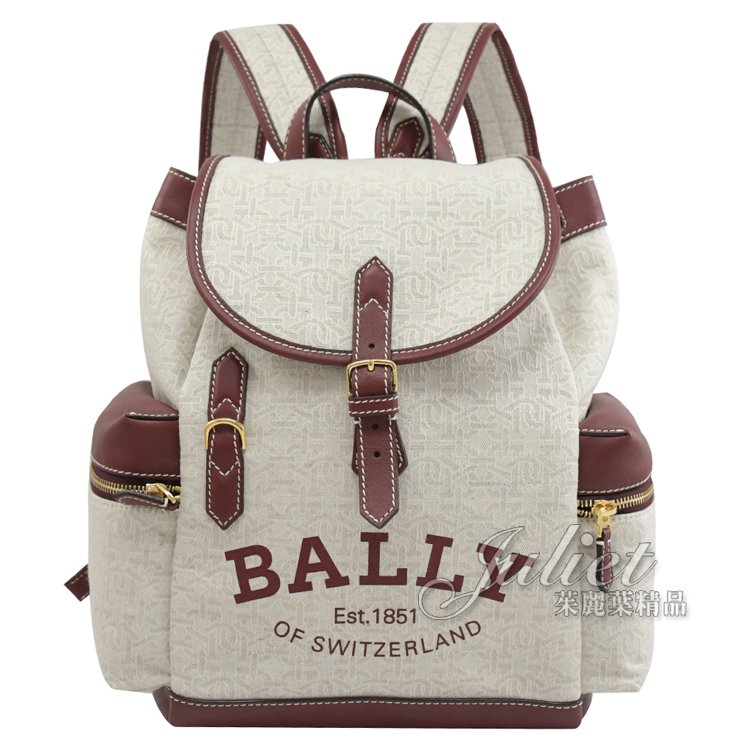 【全新現貨補6個】茱麗葉精品BALLY 6300221 CHIFORD 花紋帆布