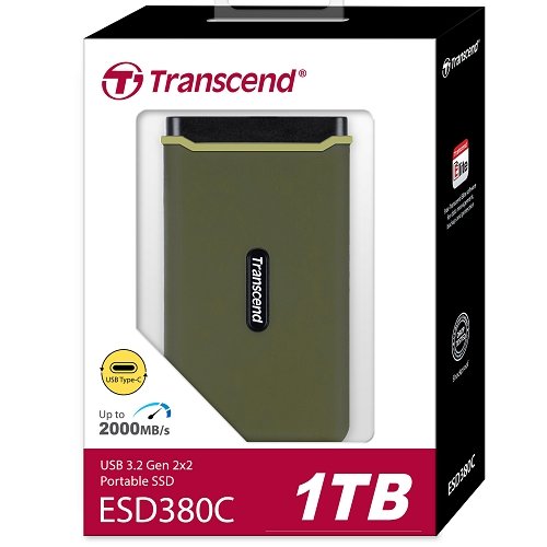 創見1TB 外接SSD ESD380C USB 3.2 Gen 2 Type C SSD固態硬碟