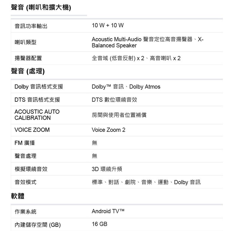 不含安裝】［SONY 索尼］50型4K BRAVIA Google TV 顯示器(無調諧器 