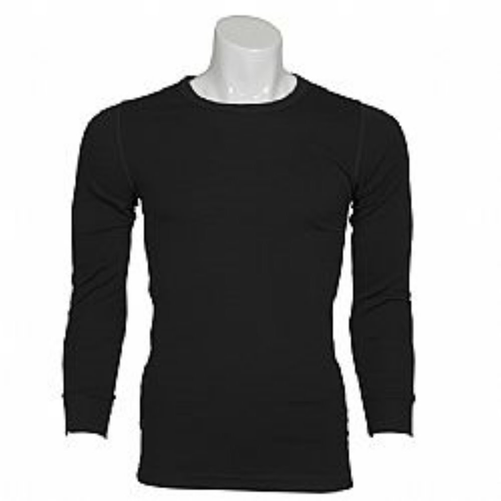小圓領厚款黑色澳洲MerinoSkins100%純羊毛衛生衣 運動型透氣衛生保暖衣衛生衣天然吸濕排汗