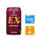 《金車》伯朗EX雙倍濃烈咖啡330ml(4罐/組)