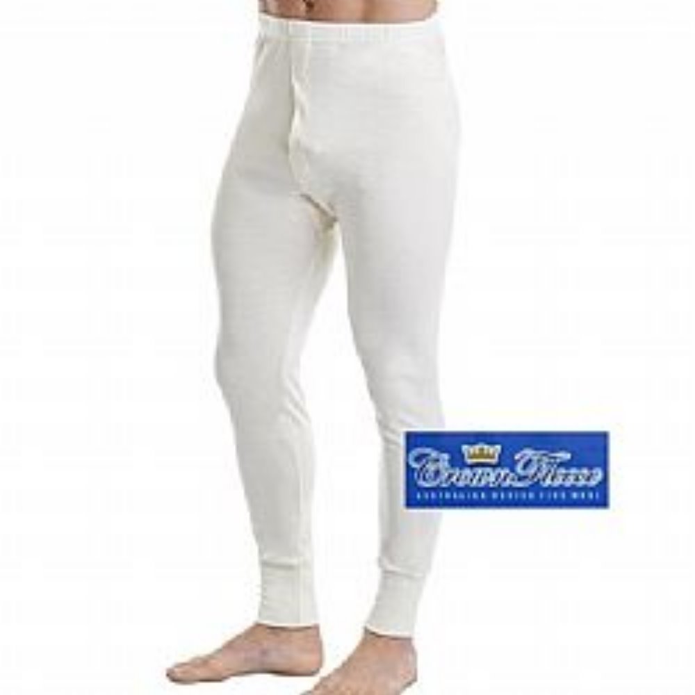 厚款米白澳洲皇冠男裝100%純羊毛衛生褲