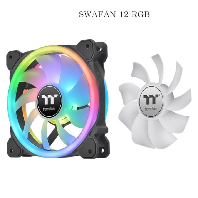 米特3C數位–曜越 SWAFAN 12 RGB 水冷排風扇 TT RGB軟體控制 5V/三顆風扇包裝/CL-F137-PL12SW-A