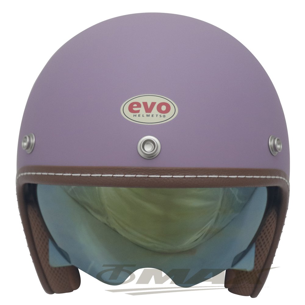 ALISA皮革復古半罩安全帽CA-312S(紫色)+贈1附耳罩+長鏡片+免洗內襯套6入*促銷下殺*