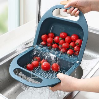 【 wnc 生活】二合一折疊瀝水籃 蔬果洗菜籃 居家必備水果籃 兩用摺疊籃