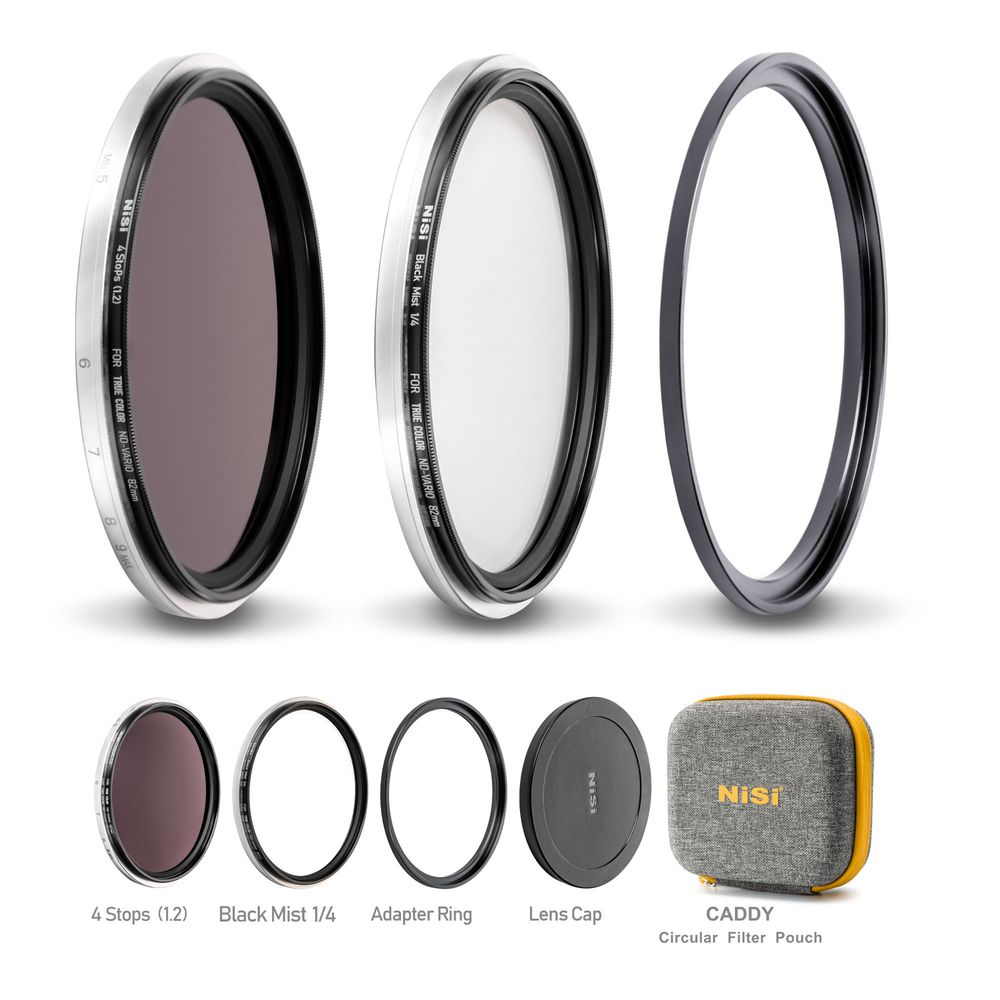【預購中】耐司NISI True Color可調ND減光鏡 升級5-9檔黑柔swift套裝 【95mm 】