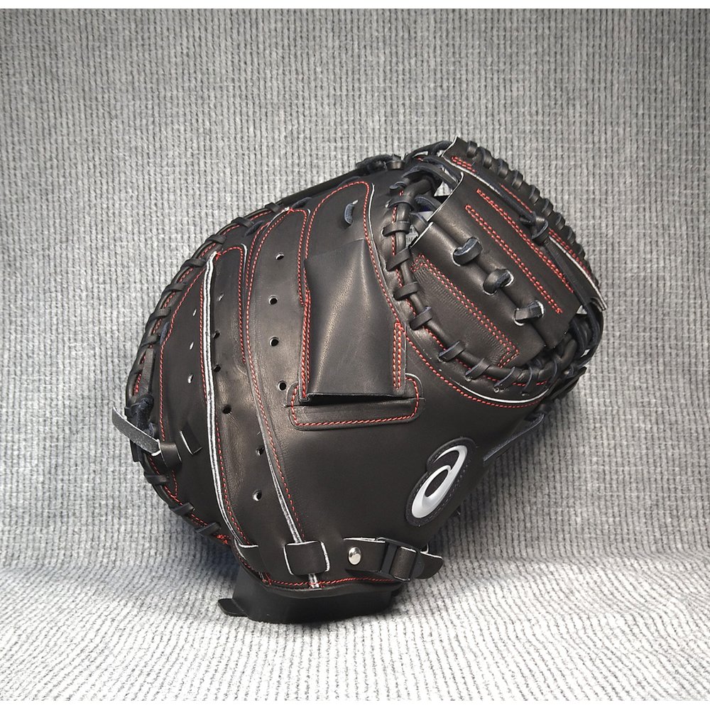 「野球魂」--特價！日本「asics」【NEOREVIVE MLT】等級硬式棒球手套（捕手，3121A649，001黑色）附專用紙箱、手套袋