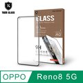 T.G OPPO Reno8 5G 電競霧面9H滿版鋼化玻璃保護貼(防爆防指紋)