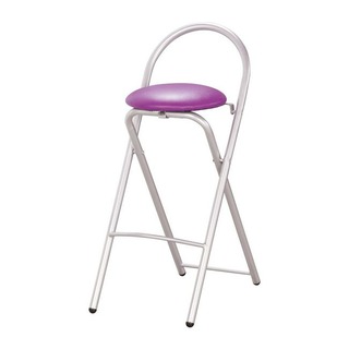 【PA685-20】高腳折合吧檯椅(紫皮)