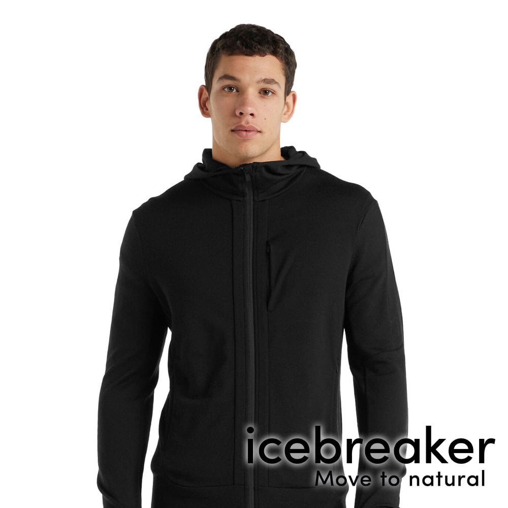 【icebreaker】Quantum III 男羊毛連帽保暖外套 GT270『黑』戶外 運動 柔軟 舒適 羊毛 吸濕 排汗 抑味 控溫 0A59JX