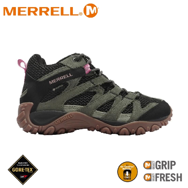 【MERRELL 美國 女 ALVERSTONE MID GORE-TEX 中筒登山鞋《青苔綠》】ML135206/越野鞋