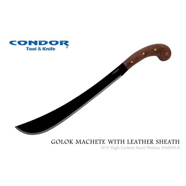 CONDOR GOLOK MACHETE 14吋核桃木柄砍刀 -1075碳鋼 -CONDOR CTK410-14HCS
