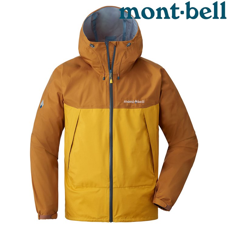 【台灣黑熊】日本 mont-bell Thunder Pass 男款 防風防水透氣外套 風雨衣 DRY-TEC三層布 1128635 蜜黃/橘