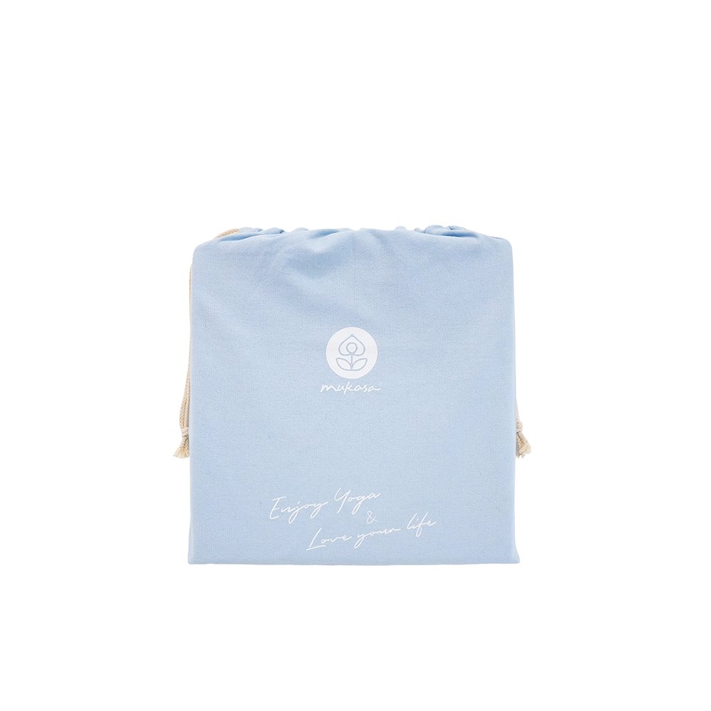 【Mukasa】摺疊瑜珈墊束口背袋 (方形) - 沉澱藍 - MUK-22557