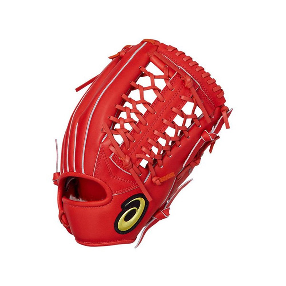 「野球魂」--特價！「asics」【NEOREVIVE】等級少年用硬式棒球手套（投手＆外野手，3121A691，610橘紅色）紙箱、手套袋，for小五～國中
