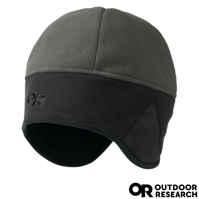 【Outdoor Research】Gore-Tex Wind Warrior Hat 超輕防風透氣保暖護耳帽_Polartec+Windstopper.登山滑雪賞雪 OR 243548-0891 炭灰/黑