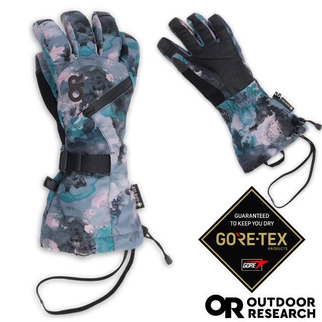 【Outdoor Research】女 Revolution II Gore-Tex Gloves 防水透氣保暖手套(可觸控).可調手圍/防風止滑.登山滑雪 OR 300016-2224 雨雲水彩