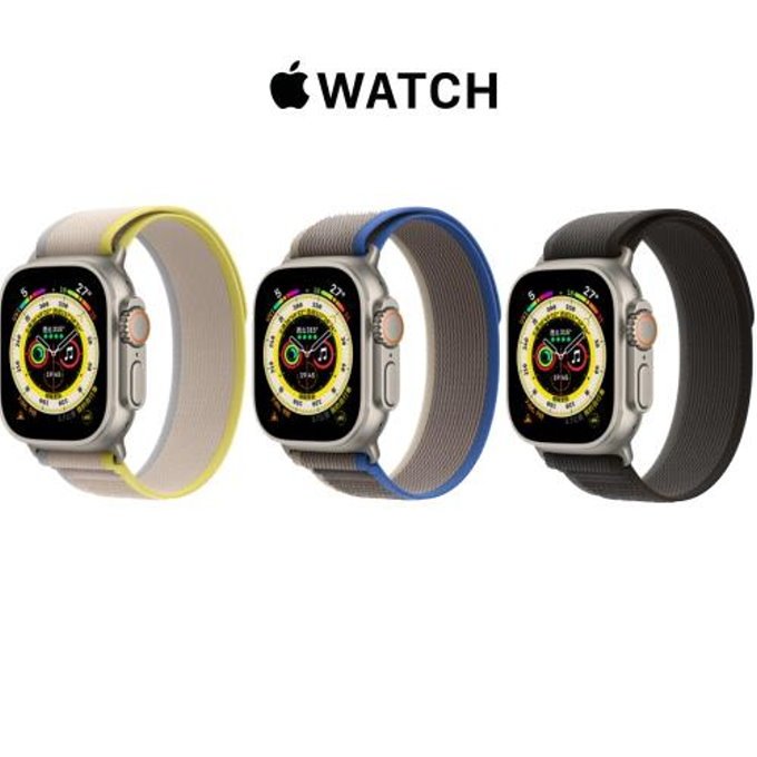 Apple Watch Ultra LTE 49mm 鈦金屬錶殼搭配越野錶環 _ 台灣公司貨 (Small) + 無線充電盤