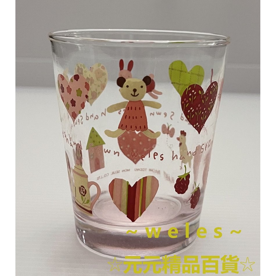 ☆ weles ☆ 威爾斯熊 透明玻璃杯(カラ-ミニグラス)~紅色