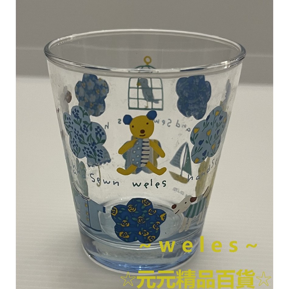 ☆ weles ☆ 威爾斯熊 透明玻璃杯   藍色