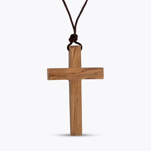 項鍊 車掛 萬用掛飾 基督教禮品 以色列進口橄欖木十字架系列飾品 12028-1