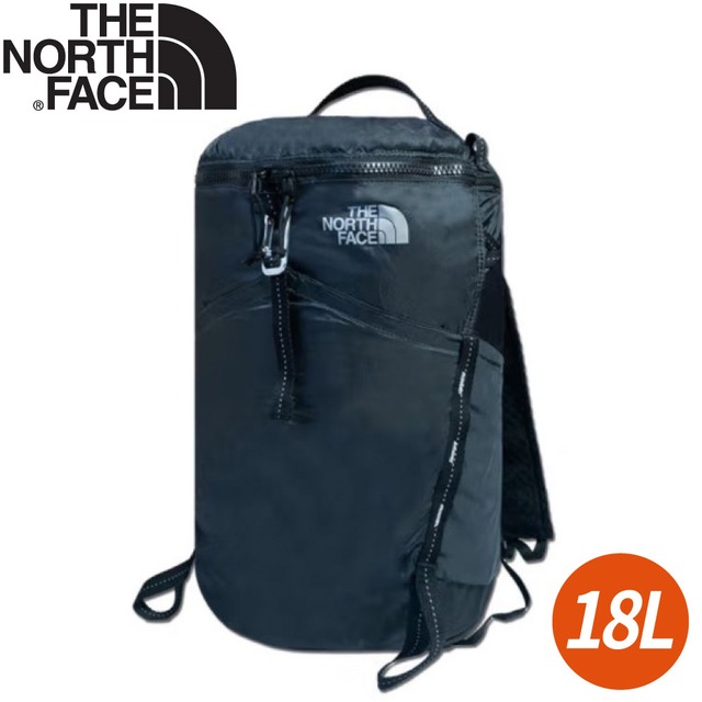 【The North Face 18L可收納雙肩包《黑》】52TK/休閒背包/後背包