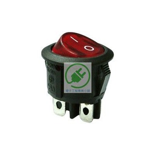 4P帶燈開關圓型(UL) A:AC110/220V R:紅蓋 G:綠蓋 51721A-R