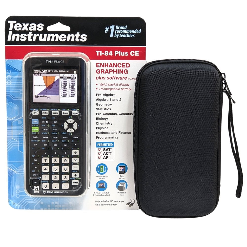 [商檢認證D35986] Texas Instruments TI-84 Plus CE 黑+收納包 計算機 1年保固少量現貨_TT1