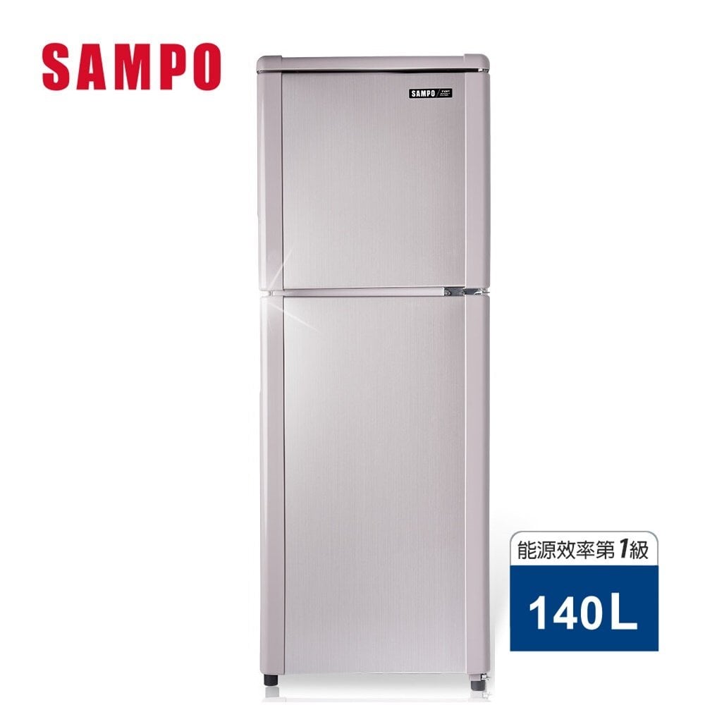 【 sampo 聲寶】 140 公升一級能效經典品味系列定頻雙門冰箱 sr c 14 q r 6 紫燦銀 含運含安裝