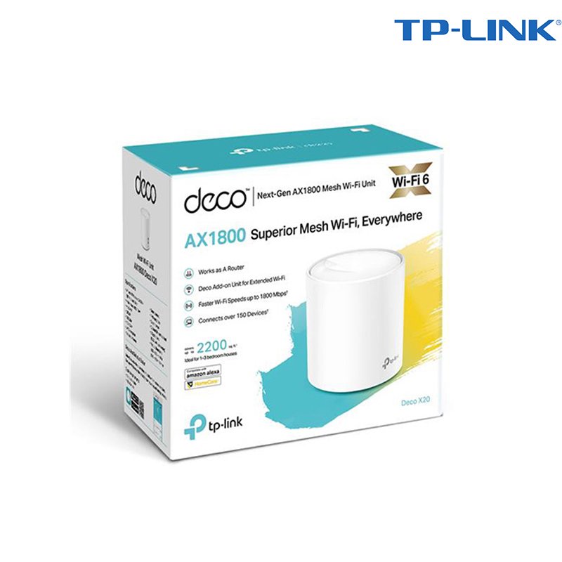 TP-LINK DECO X20 AX1800 wifi 網狀路由器系統 單入裝 1-pack